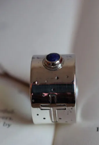 Certitude, bague foi en argent et lapis-lazuli