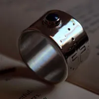 Certitude, bague foi en argent et lapis-lazuli