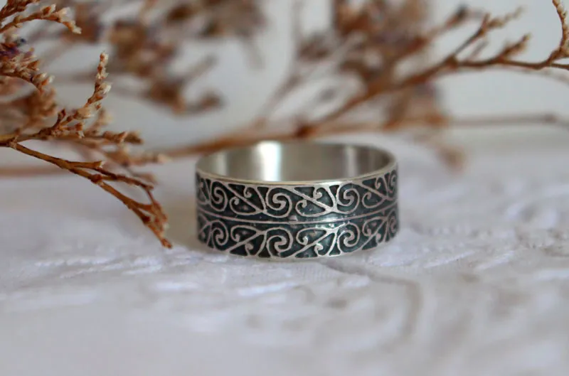 Coeur de vie, bague manuah maori en argent