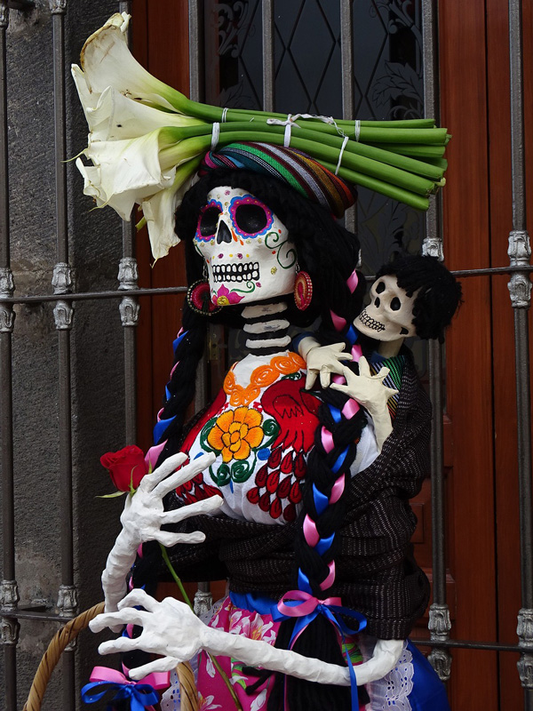 Calaca, boucles d’oreilles crâne mexicain en argent