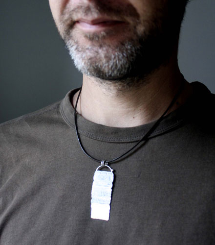 Calendrier maya, pendentif calendrier maya en argent