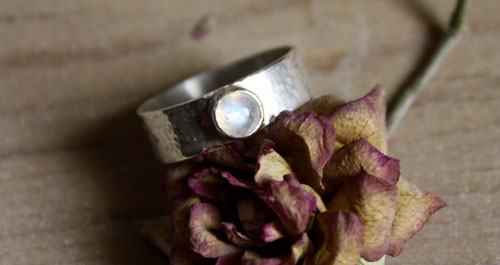 Catch my soul, bague de promesse en argent, labradorite et labradorite blanche