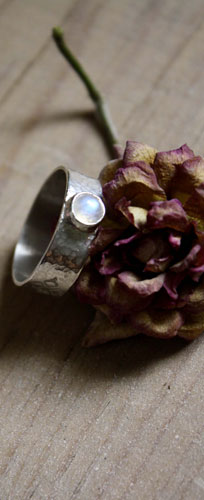 Catch my soul, bague de promesse en argent, labradorite et labradorite blanche