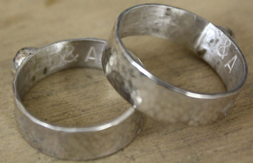 Catch my soul, bague de promesse en argent, labradorite et labradorite blanche