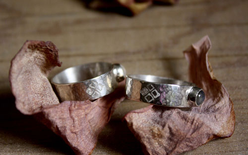 Catch my soul, bague de promesse en argent, labradorite et labradorite blanche