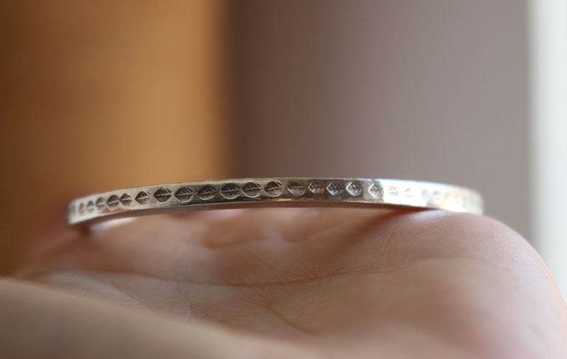 Chemin de feuilles, bracelet balade bucolique en argent