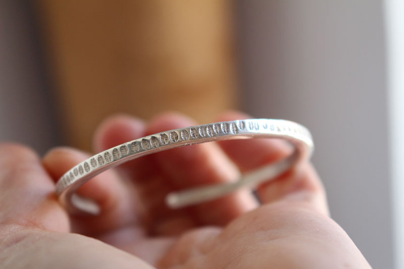 Couronne de feuilles, bracelet botanique en argent