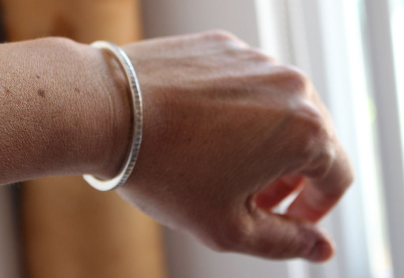 Couronne de feuilles, bracelet botanique en argent