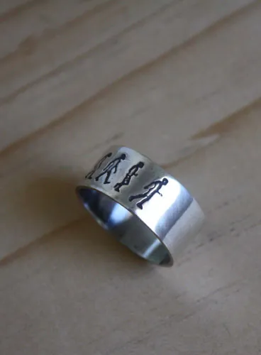 Darwin, bague théorie de l’évolution en argent
