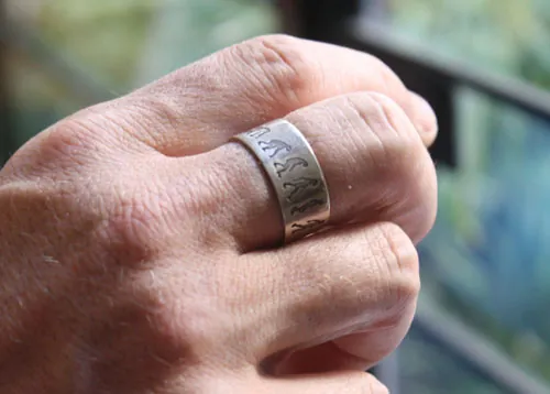 Darwin, bague théorie de l’évolution en argent