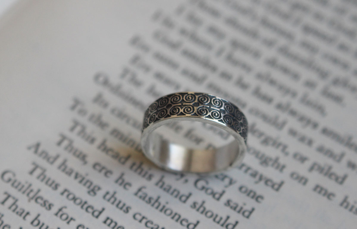 Dwennimmen, bague adinkra africain en argent