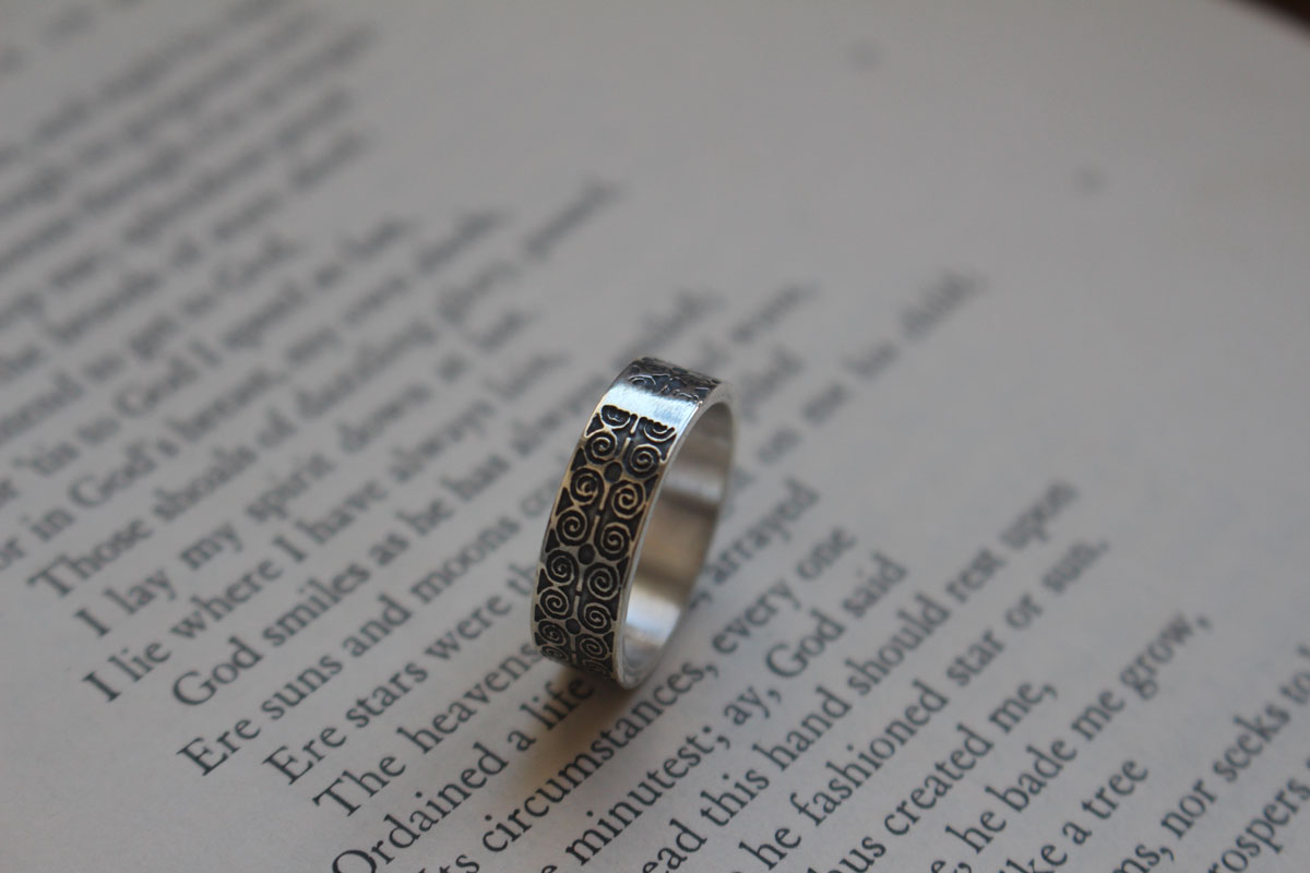 Dwennimmen, bague adinkra africain en argent