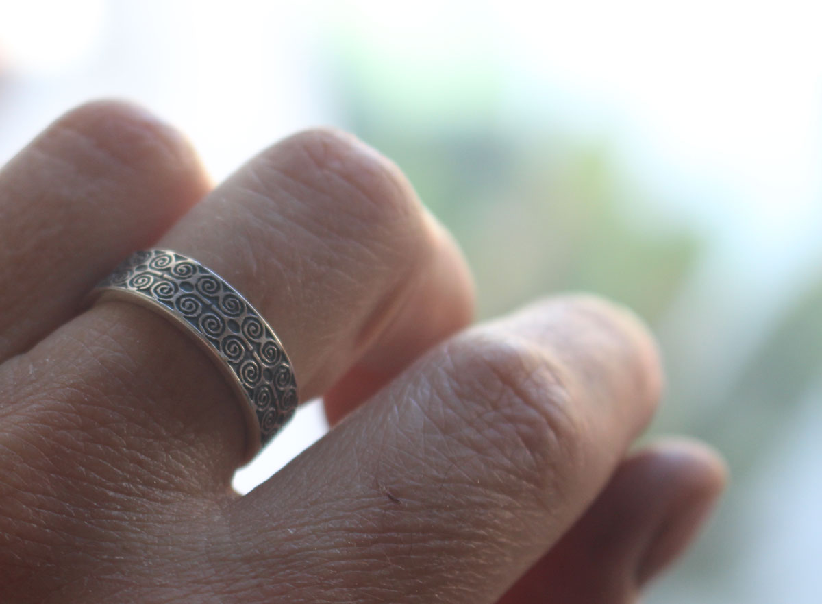 Dwennimmen, bague adinkra africain en argent