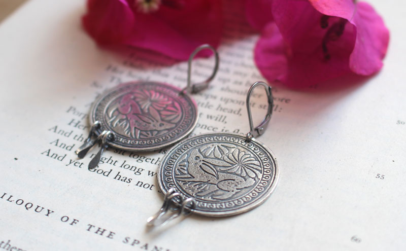 Diag, boucles d’oreilles lapin mexicain en argent