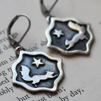 Ecureuil, boucles d’oreilles animal totem en argent