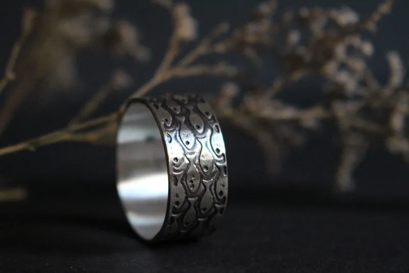 En harmonie, bague poissons en argent