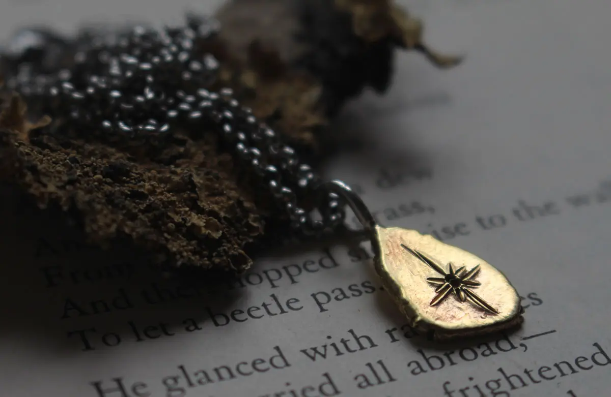 Étoile du crépuscule, pendentif lumière de Vénus en argent et laiton