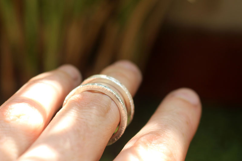 Ecorce d’hamadryade, bague écorce d’arbre en argent