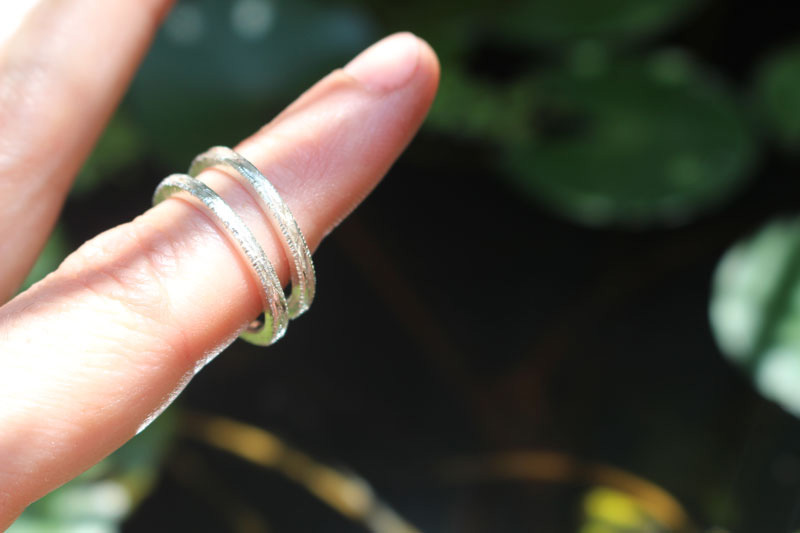 Ecorce d’hamadryade, bague écorce d’arbre en argent
