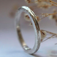 Ecorce d’hamadryade, bague écorce d’arbre en argent