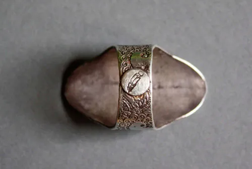 Fleur de la sagesse, bague cachemire goutte indienne en argent