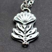 Fleurir, collier fleur de scaevola en argent