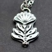Fleurir, collier fleur de scaevola en argent