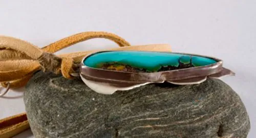 Flutter, pendentif aile de papillon bleu en argent et turquoise