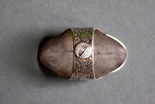 Fleur de la sagesse, bague motif cachemire en argent
