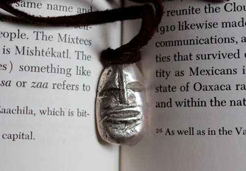 Golem, collier tête de créature fantastique en argent