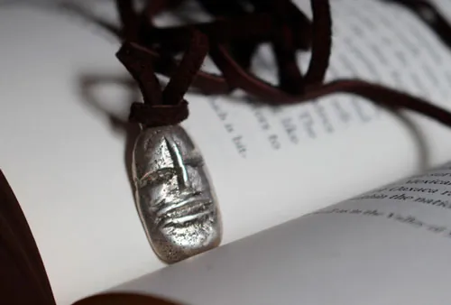 Golem, collier tête de créature fantastique en argent
