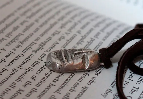 Golem, collier tête de créature fantastique en argent