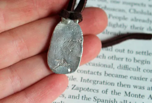 Golem, collier tête de créature fantastique en argent