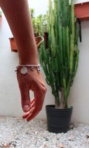 Généalogie, bracelet pierres de naissance et argent