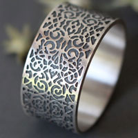 Gentleman, bague dandy baroque en argent