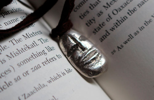 Golem, collier tête de créature fantastique en argent