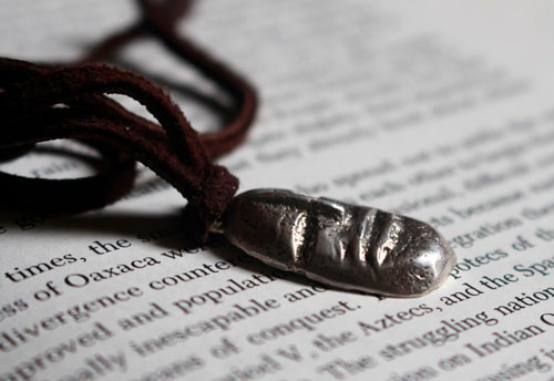 Golem, collier tête de créature fantastique en argent
