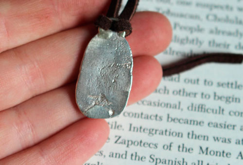 Golem, collier tête de créature fantastique en argent