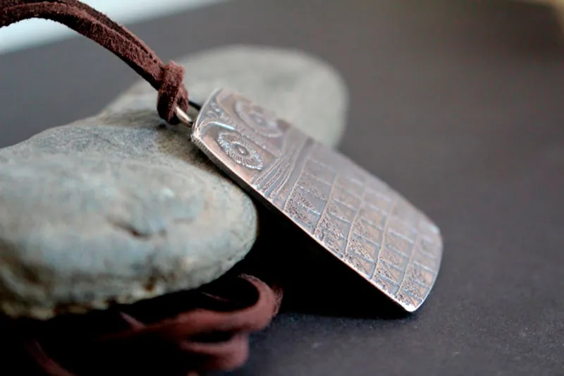 Hibou néolithique, collier oiseau de l’âge du Cuivre en argent