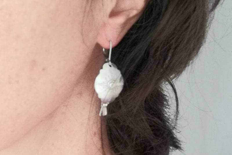 Halo solaire, boucles d’oreilles soleil baroque en argent