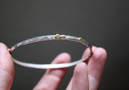 Hélios, bracelet soleil en argent, cuivre et laiton