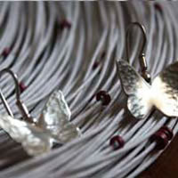 Hesperiidae, boucles d’oreilles papillon en argent