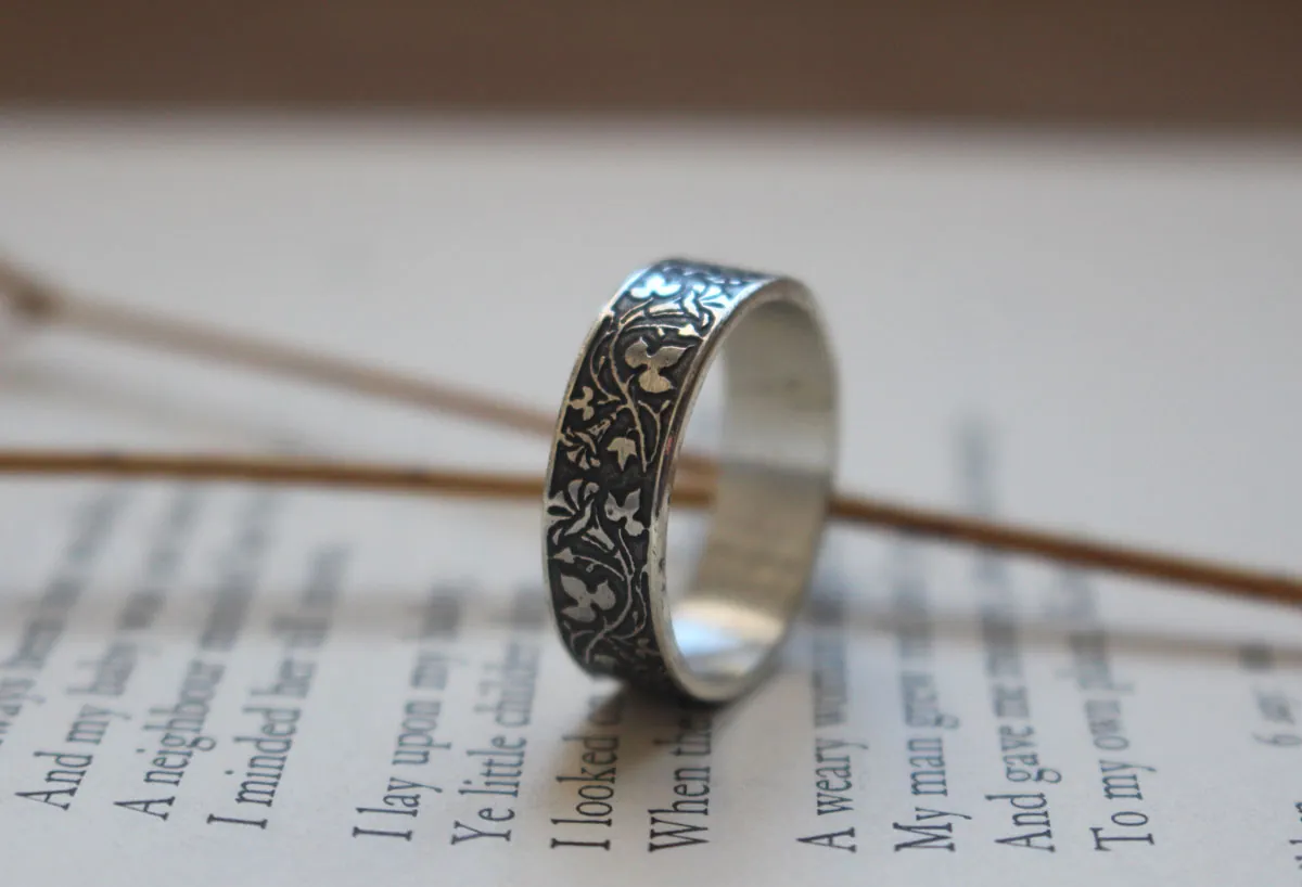 Ipomée, bague fleur en argent