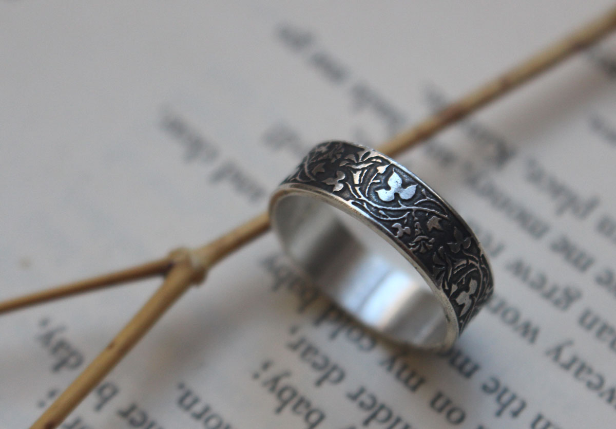 Ipomée, bague fleur en argent