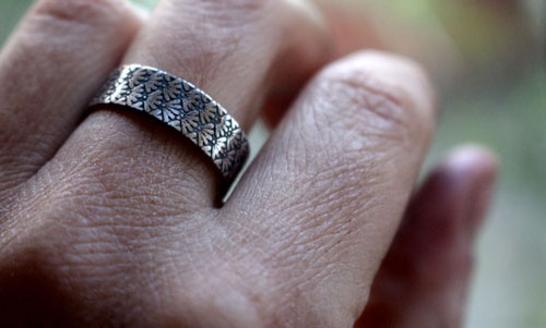 Ineko, bague fleurs japonaises en argent