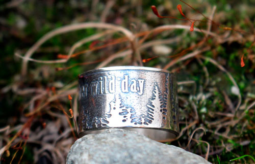 It’s another wild day, bague citation et forêt en argent