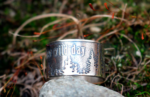 It’s another wild day, bague citation et forêt en argent 