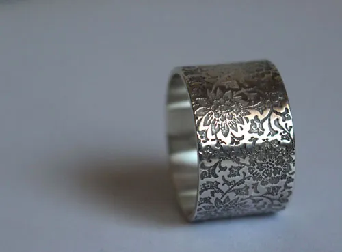 Jardin oublié, bague fleurs sauvages en argent