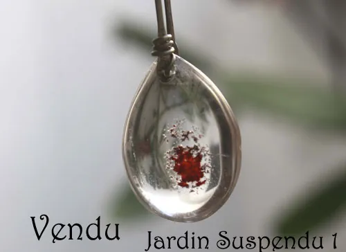 Jardin suspendu, collier mystère de Babylone en argent et quartz fantôme