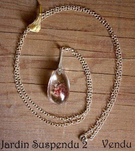 Jardin suspendu, collier mystère de Babylone en argent et quartz fantôme